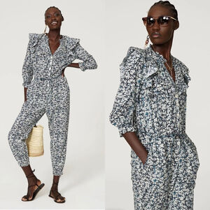 Veronica Beard Tanay Ruffle Cute Jumpsuit